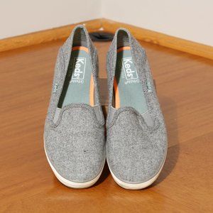 Womens Keds Ortholite Gray Slip On Flats - Size 6.5